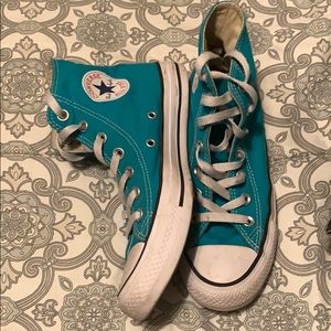high topped converse (teal)